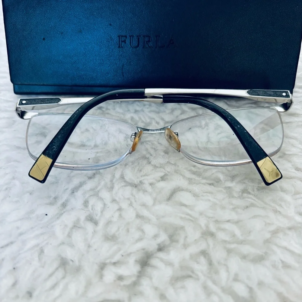 Furla Women's Black Half-Rim col.0583 Glasses Frame Only w/ case